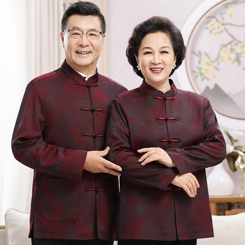 

Комплект красного шелкового кимоно для мужчин на зиму: праздничный дизайн с геометрическим узором, длинный рукав, не требует глажки