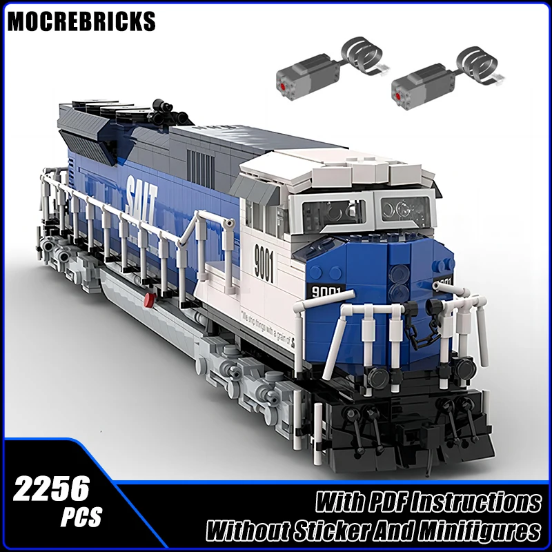 

City Technology Freight Locomotive EMD SD90/43MAC Diesel-electric Railway Motor Trains Sets MOC Building Block Toys Xmas Gifts