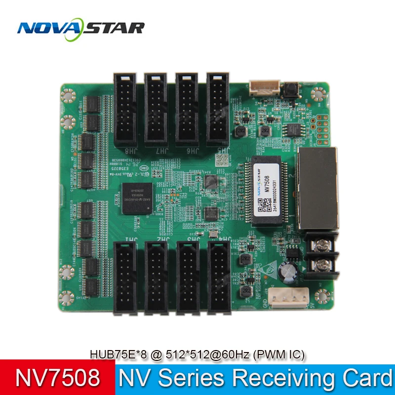 Novastar NV7508 LED Receiving Card 512*512 dots 8*HUB75 For P2 P3 P4 P5 P6 P8 P10 RGB Full Color LED Module Screen