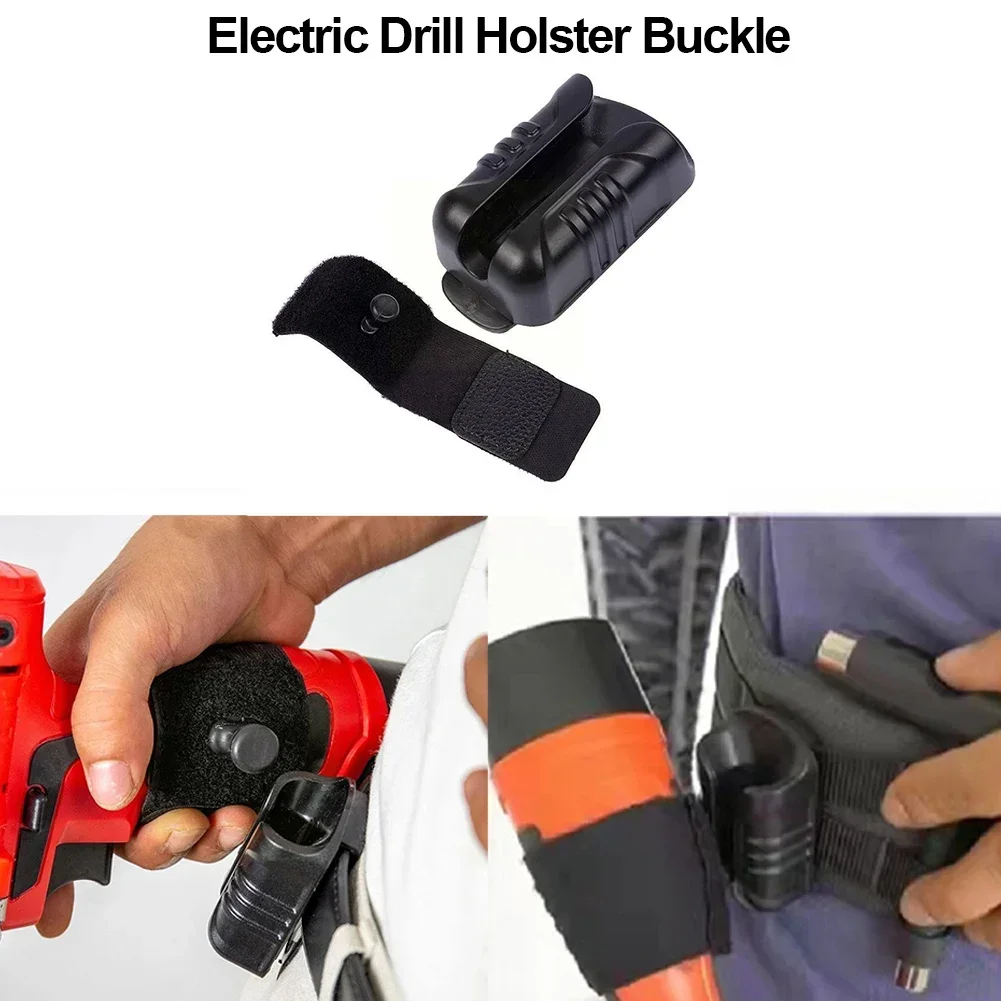 Portable Cordless Power Drill Holster Outdoor Drill Clip Multi-functional Belt Drill Clip with Tool Grip for Wrench Hammer Screw