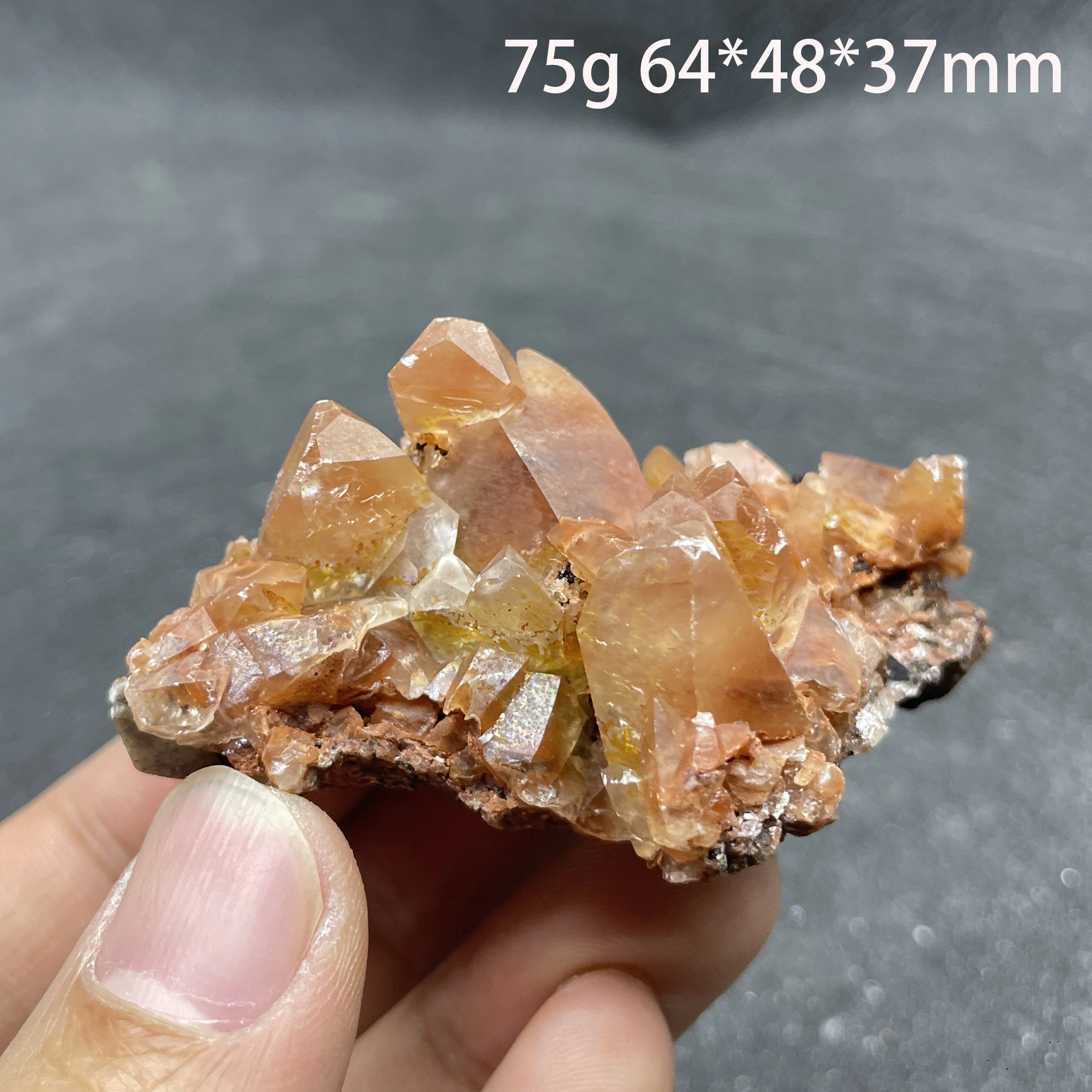 Natural Stone Red Calcite Crystal Cluster Mineral Raw Quartz Rock Specimen Decoration Rough Healing Gift