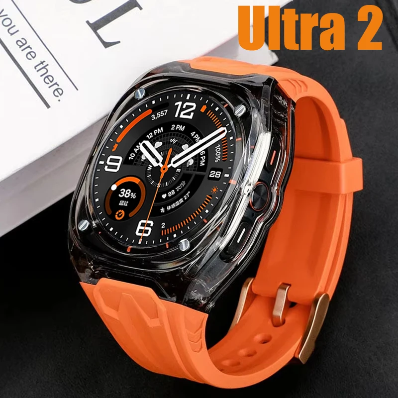 2 in 1 Case+Silicone Strap For Samsung Galaxy Watch Ultra2 Integrated Mod Kit Bracelet For Galaxy Watch Ultra 47mm 2025 Correa