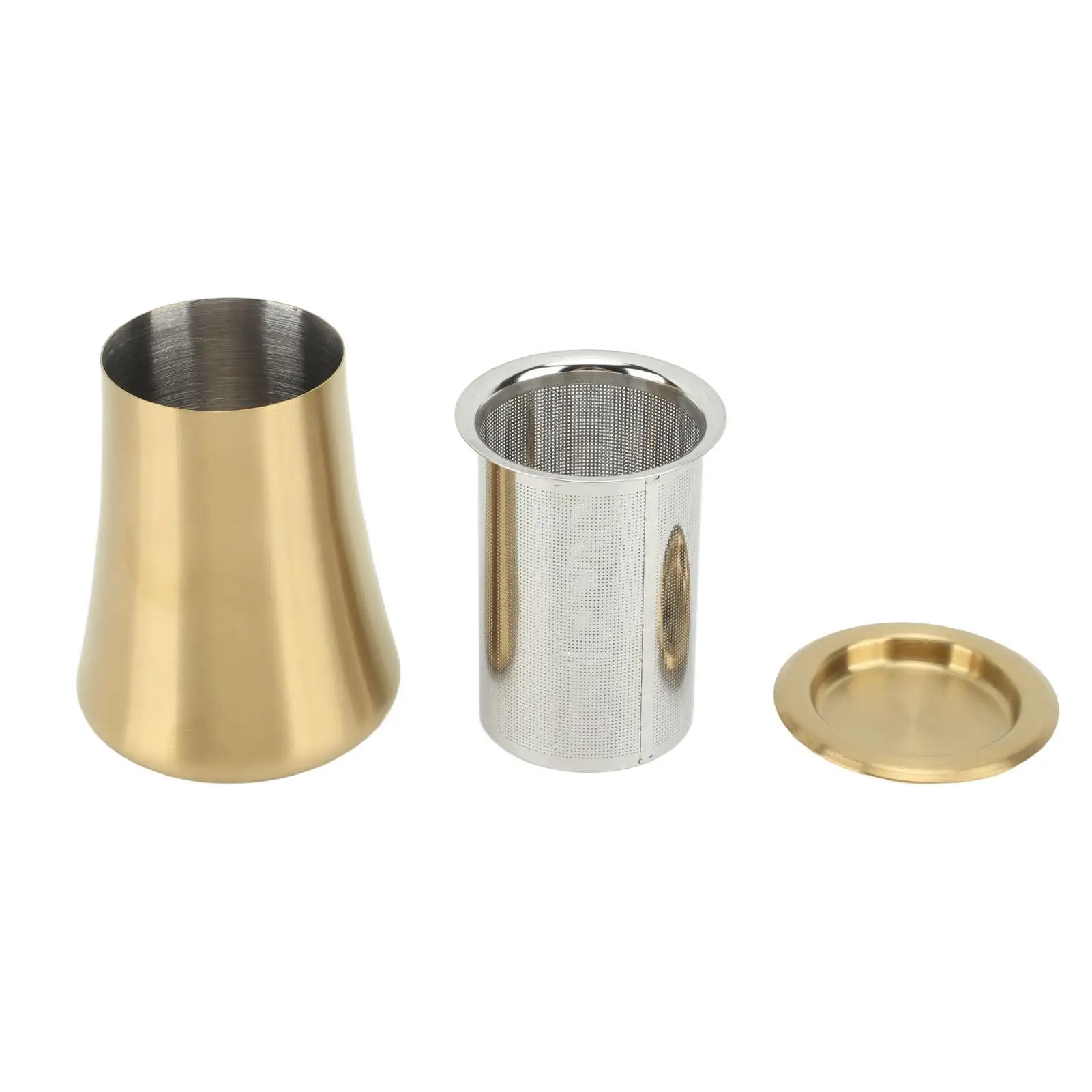 Portable Gold-Plated Coffee Sieve Cup - Detachable, Easy-Clean Design for Home & for office Use