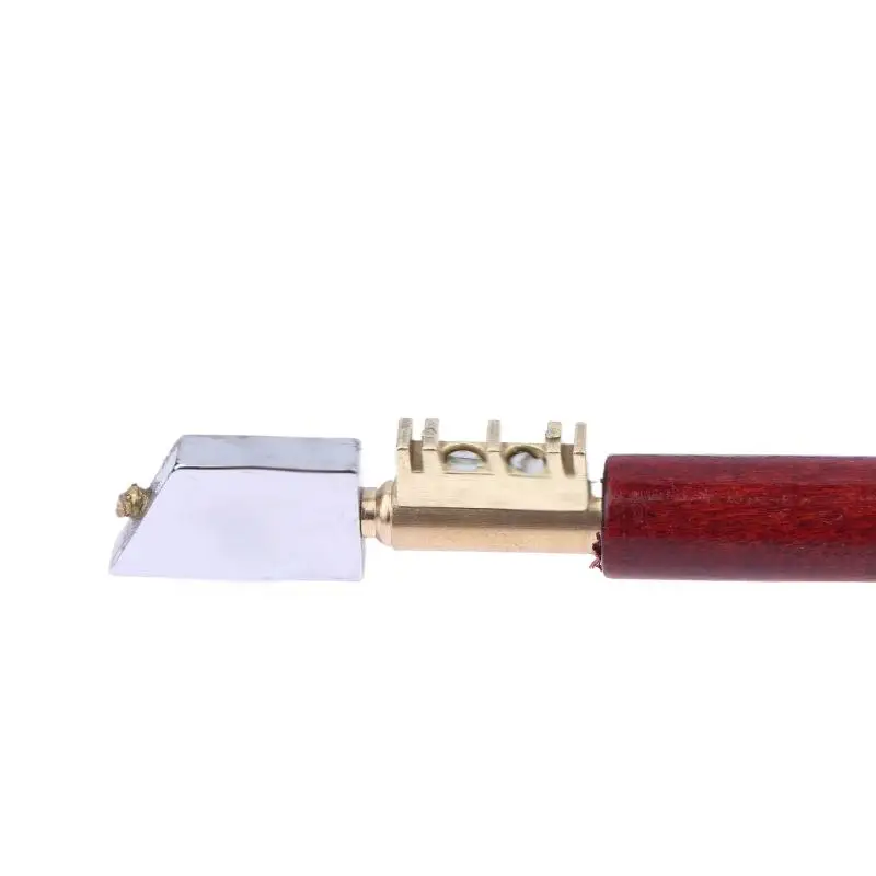 High Quality 16mm Single Glass Cutter Sharp Knife Glass Cutting Tool Portable Walnut Wood Handle Glass Knife Replacement