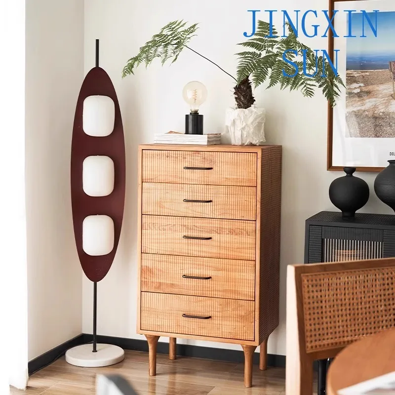 Nordic style retro chest of drawers old elm living room wall decorative cabinet wabi sandy wind home