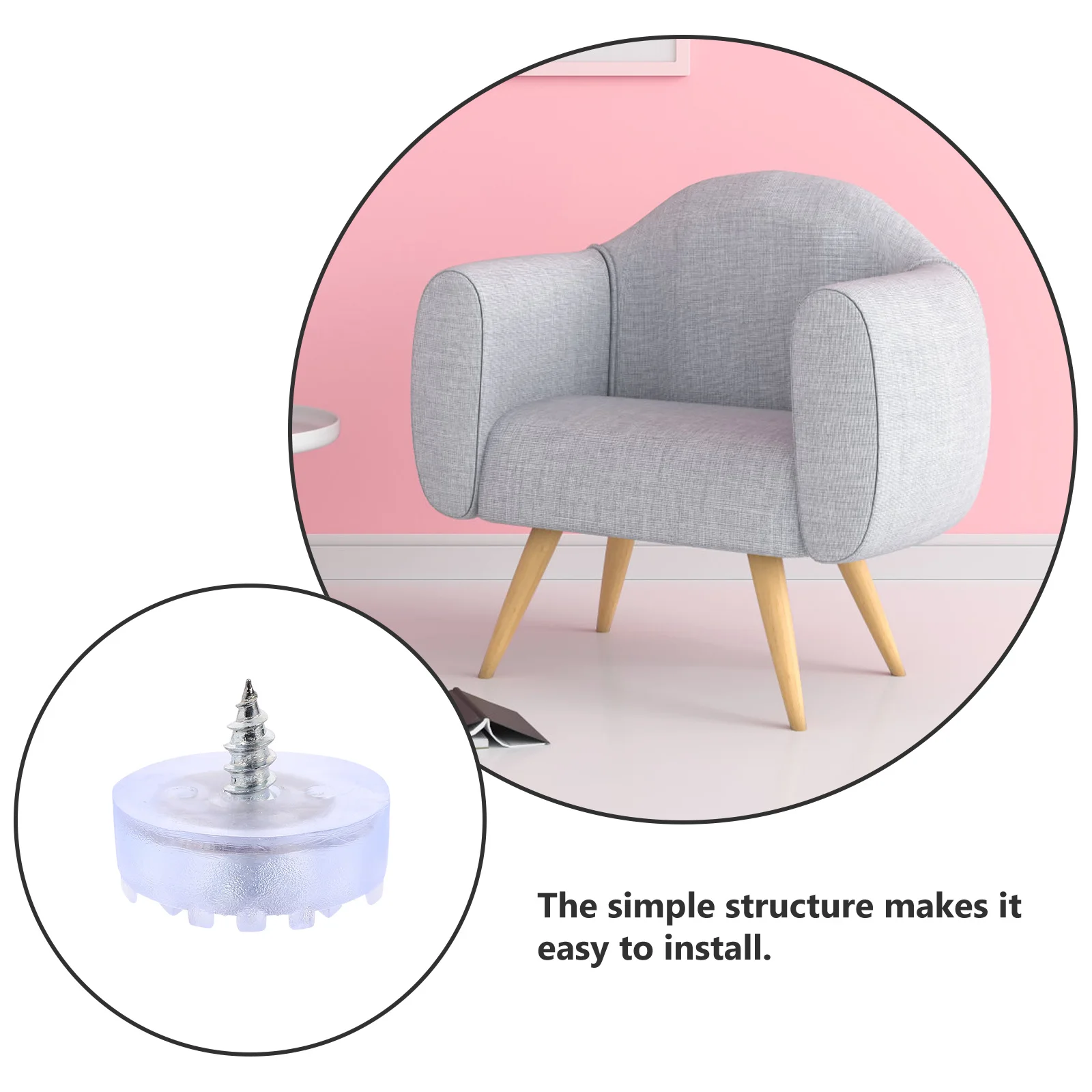 Piedini per mobili in gomma antiscivolo da 20 pezzi Design multiuso per l'home office Piedini per tagliere facili da installare e utilizzare