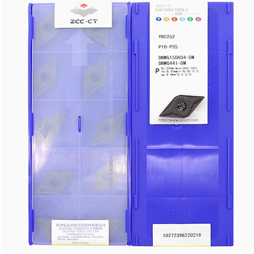 DNMG150604-DM YBC252 YBC251 YBC152 YBM251/DNMG150608-DM YBC252 YBC251 YBC152 YBM251 ZCC.CT CNC carbide Turning inserts 10pcs/box