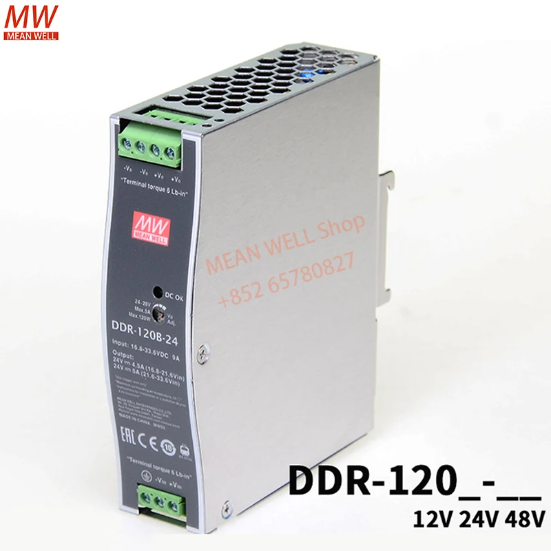 

MEAN WELL Switching Power Supply Original 120W DIN Rail Type DC-DC Converter DDR-120A DDR-120B DDR-120C DDR-120D-12 -24 -48