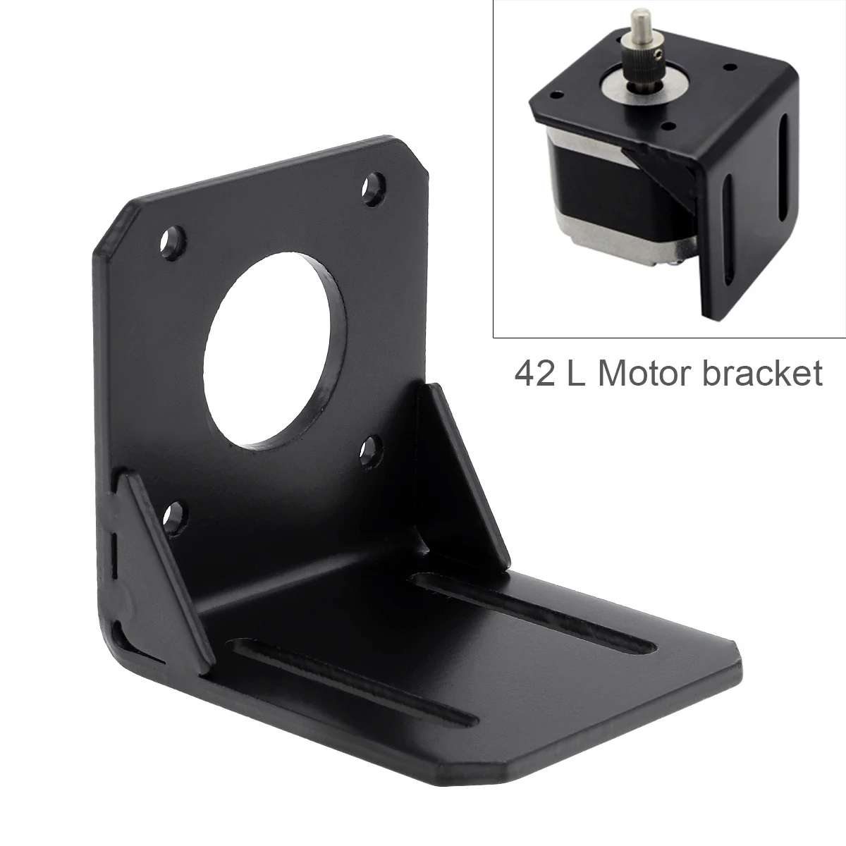 42 Stepper Motor Mount Bracket NEMA17 L-Shaped Mounting Metal Base Holder Mount Accessories