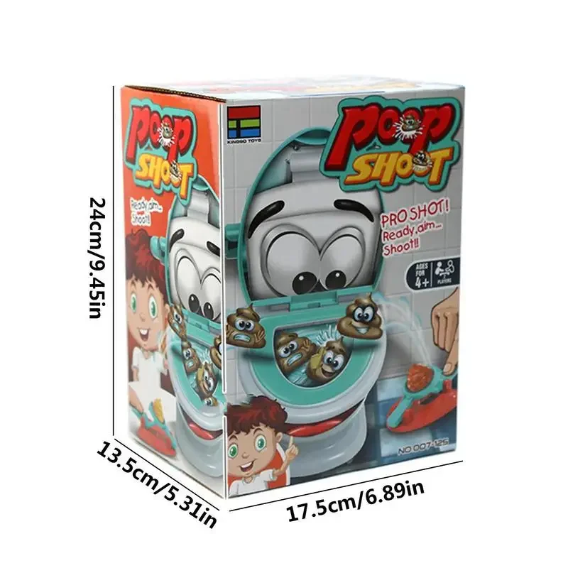 لعبة مرحاض أنبوب مطلق النار، لعبة منجنيق مضحكة لحفلات العائلة، الوالدين والطفل، تفاعلية على الطاولة، هدية عيد الميلاد للاسترخاء