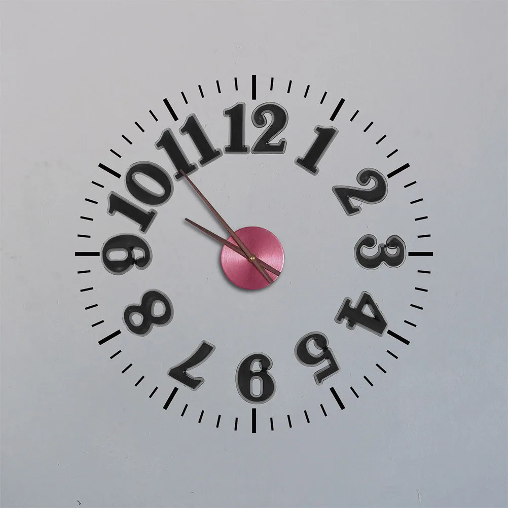 

6 Sets Arabic Numerals Card Clock Number Hands Kit for Resin Wall