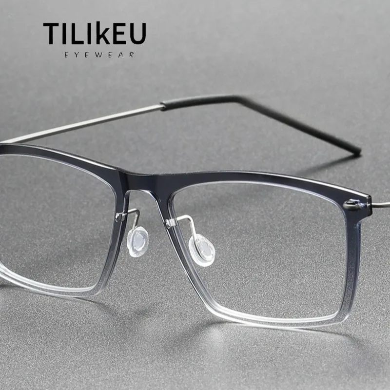 

New Denmark Brand Full Frame Square Screwless Eyewear Designer Nylon Titanium Temple Trend Men Women Ultralight Eyeglasses Gafas