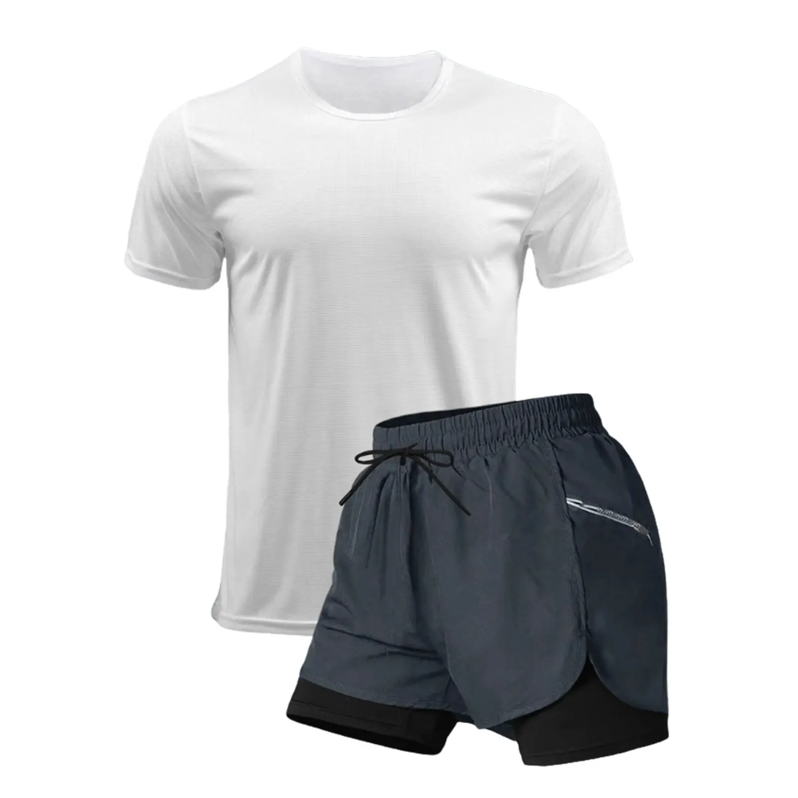 

Suit Size 16 Men's Sports Suit Summer Quick Drying Outdoor Running Three Point Pants And Round Neck Top Suit Dress Pants for Men