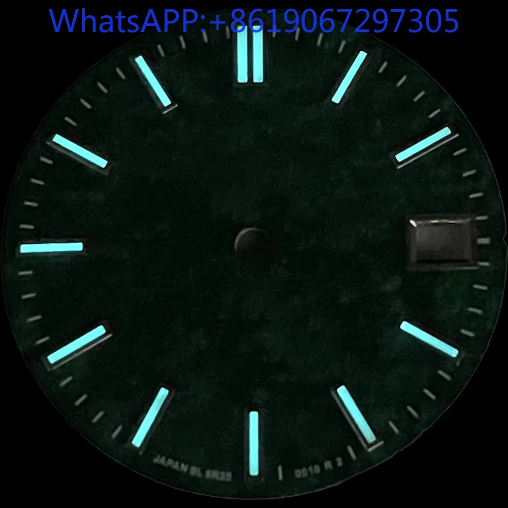 قرص ساعة كورنفيلد عتيق مناسب لحركة NH35/36 الأوتوماتيكية ساعة رجالية باللون الأزرق والأخضر 20 شريط أجزاء تعديل nh35