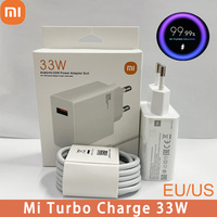 Xiaomi Turbo Charge 33w 67w Fast Quick Charger EU US QC3.0 Wall Charger Adapter Poco X3 M3 F3 Mi 13 12 CC9 9T Pro Redmi Note 11