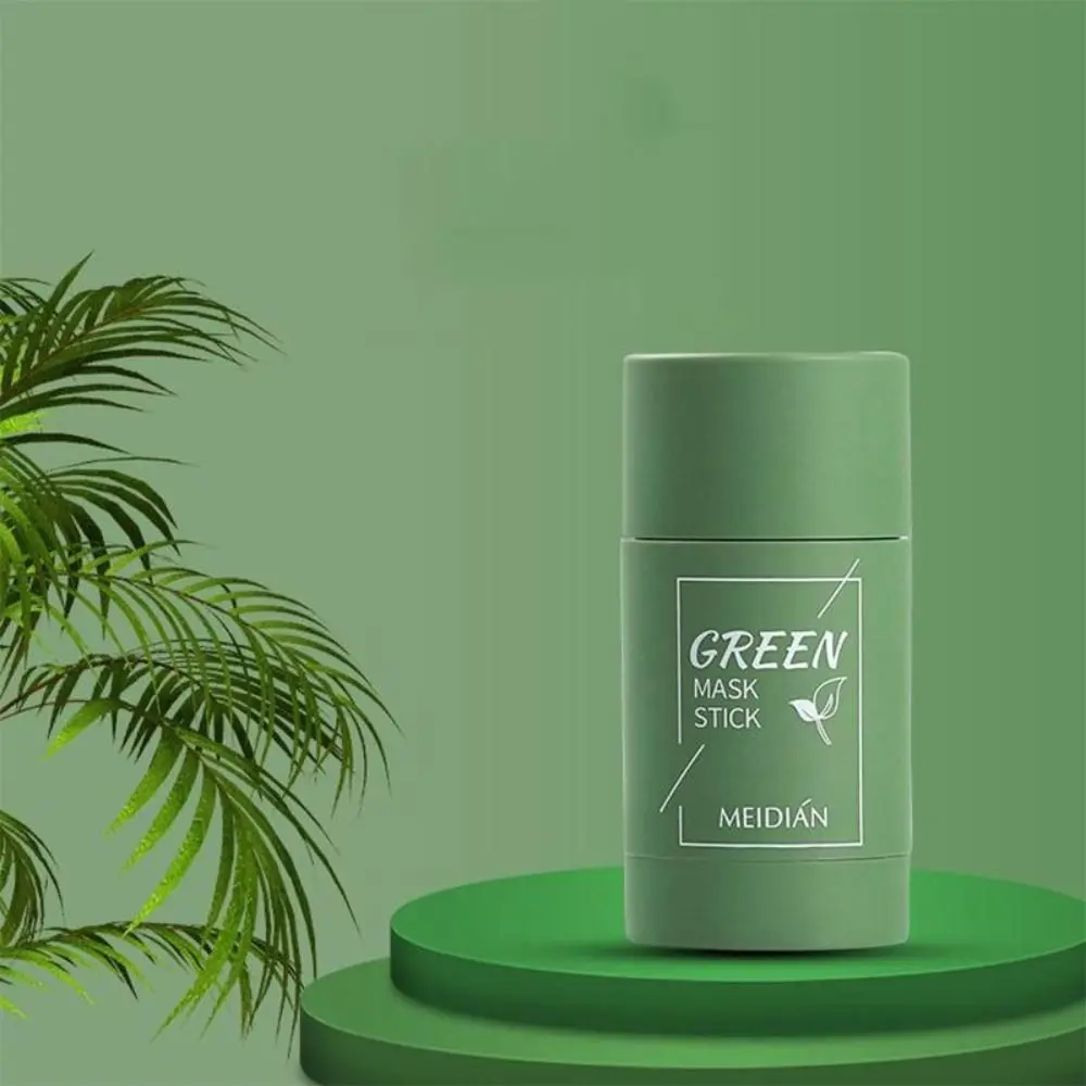 

2pcs Plant Solid Facial Mask Stick Anti-acne Beauty Green Tea Mud Stick Hydrating Oil Control Deep Cleansing Masks Eggplant