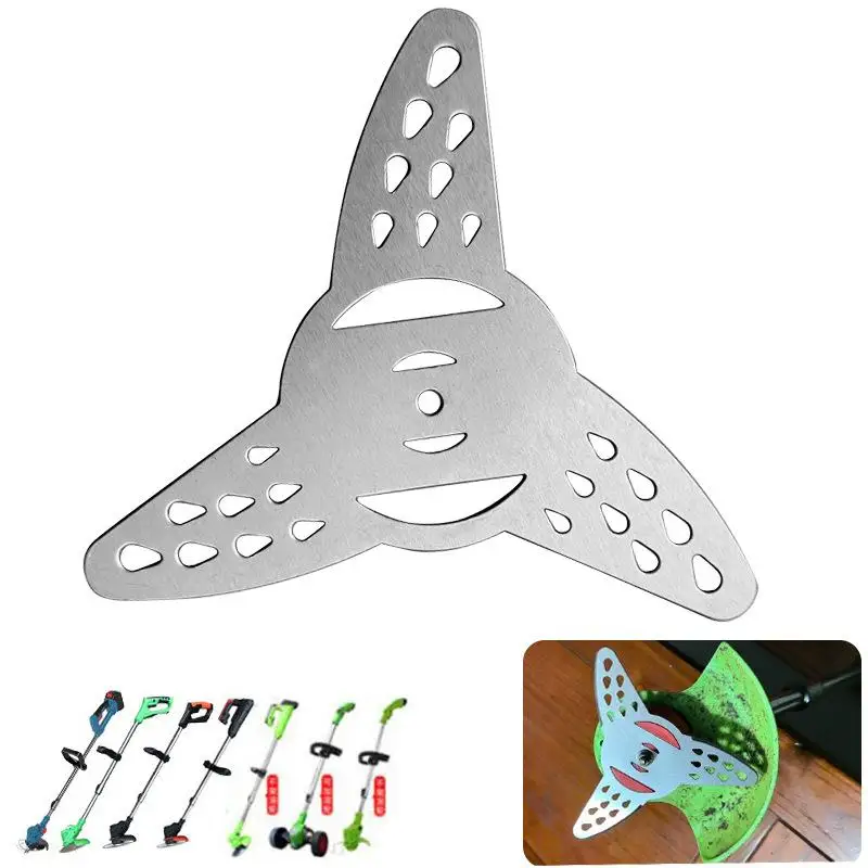 [New] 1/2/3Pcs Metal Grass String Trimmer Brushcutter Head Blades Universal Electric Lawn Mower Lawnmower Parts Tool Accessories