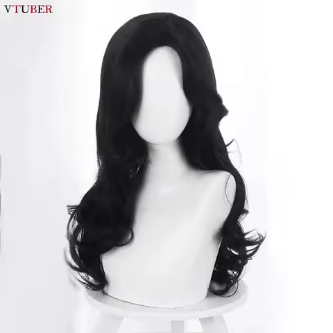 High Quality The Witch Yennefer of Vengerberg Cosplay Wig Long Black Wavy Heat Resistant Synthetic Hair Anime Wigs + Wig Cap