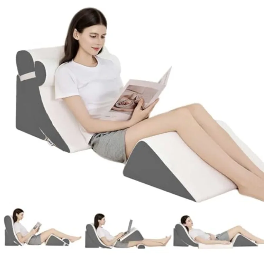 

4PCS Ortopedic ed Wed Pillow t for Post Sur and Pain Relief Adjustale Wed Pillow for ack Acid Reflux Sitting up in ed Recovery