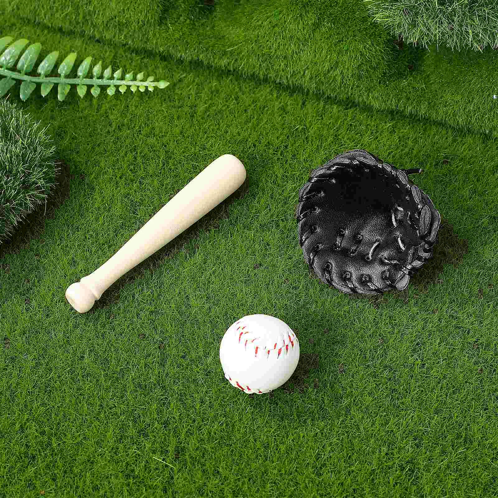 Modèle de Baseball pour Enfant Fille, Jouets pour Nourrissons, Artisanat, Articles de dehors Miniatures, Ensemble de Jeu en PU