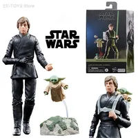 Original Star Wars Luke Skywalker & Grogu The Book of Boba Fett 6 Inches Black Series baby Yoda Action Figure Model Kid Toy Gift