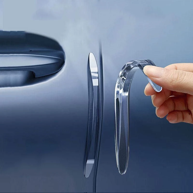 Pelindung tepi pintu mobil, 4 buah, perlindungan, stiker mobil, Strip perekat, pelindung Anti gores untuk Audi BMW