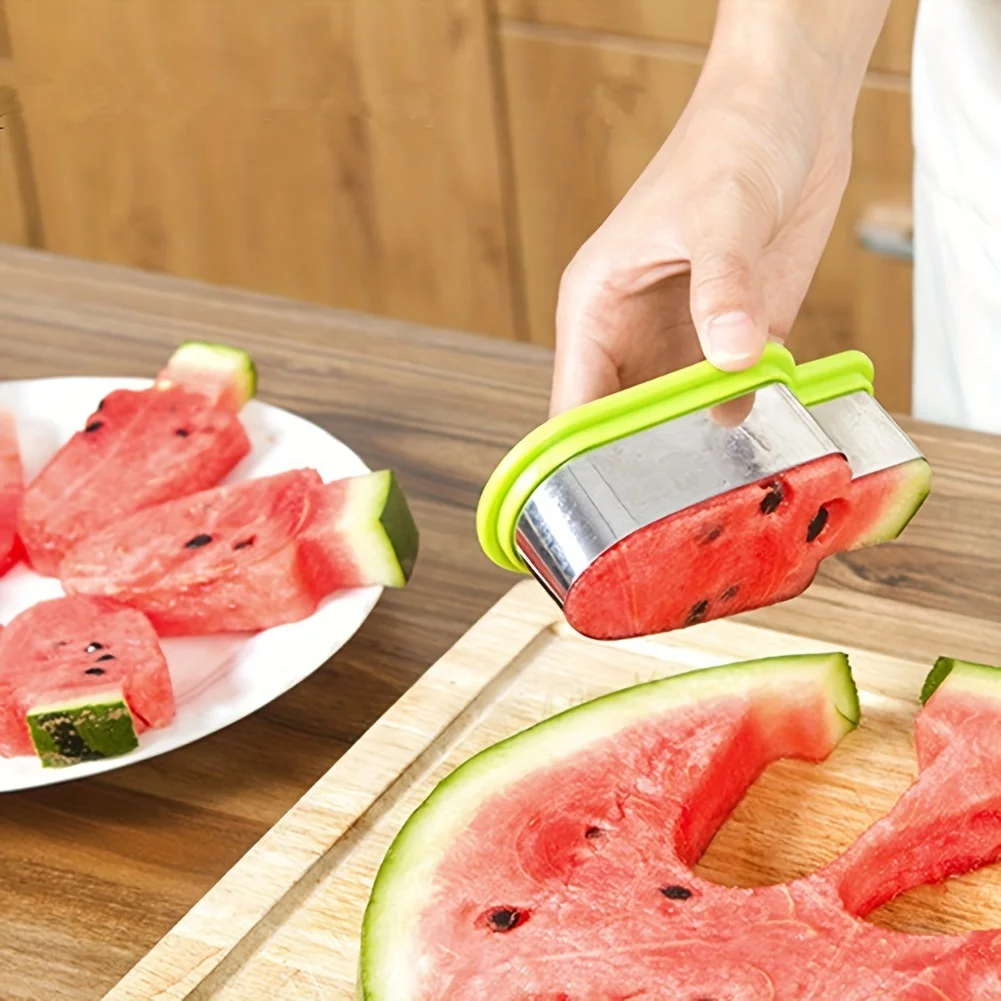 1pc, Kitchen Stainless Steel Ice Cream Shape Watermelon Slicer Melon Cutter Mold Tool, Summer Decor, Summer Supplies,Party Decor