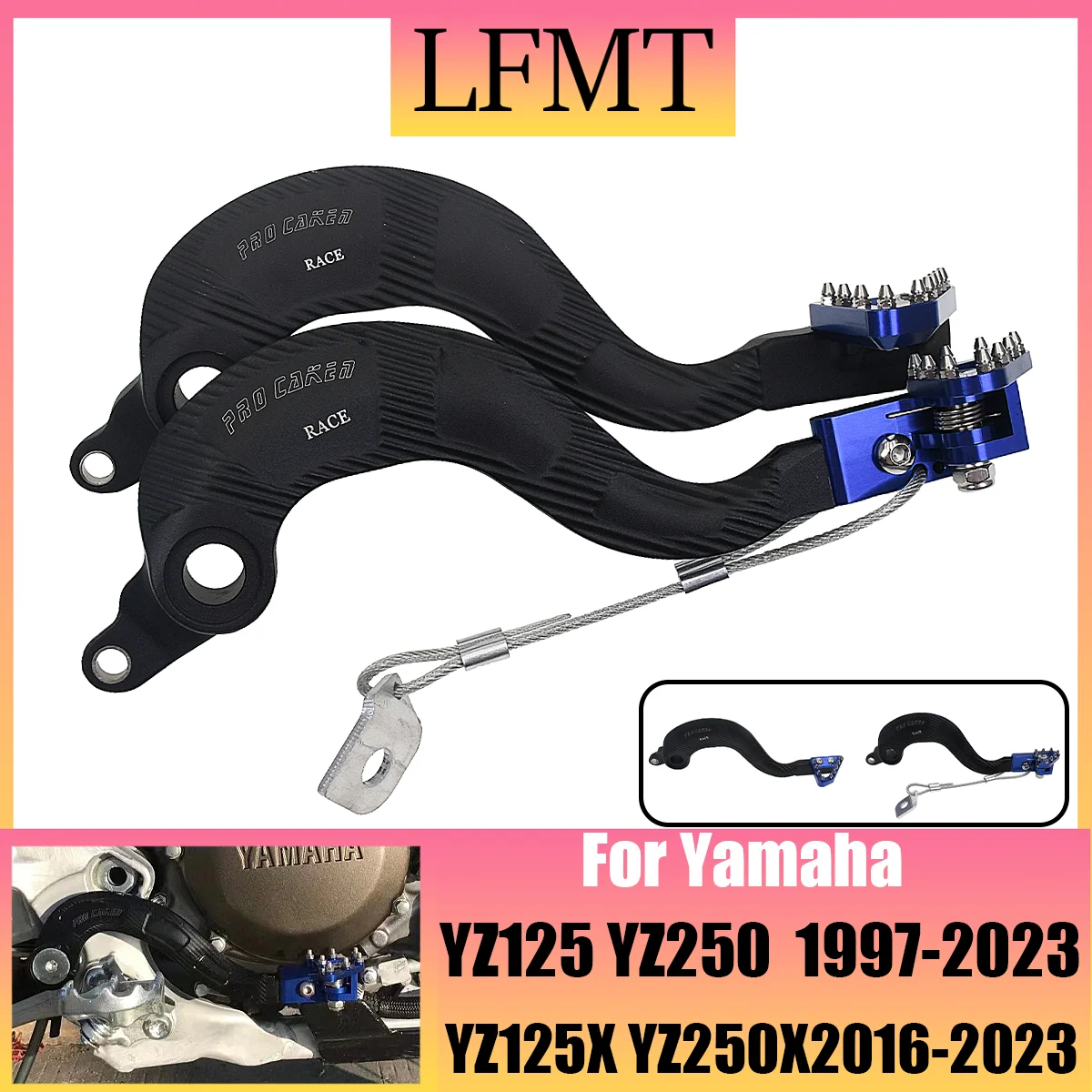 

CNC Rear Brake Pedal Lever For Yamaha YZ125 YZ125X YZ250 YZ250X YZ250F YZ400F YZ426F YZ450F WR250F WR400F WR426F WR450F 01-2023