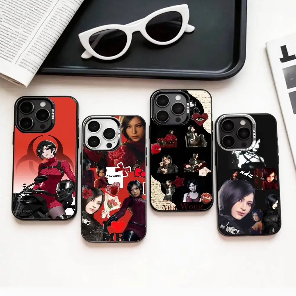 Ada Wong R-Resident E-Evil   Phone Case For iPhone17,16,15,14,13,12,11 Plus,Pro Max Colored Silver Plated Inside Cover
