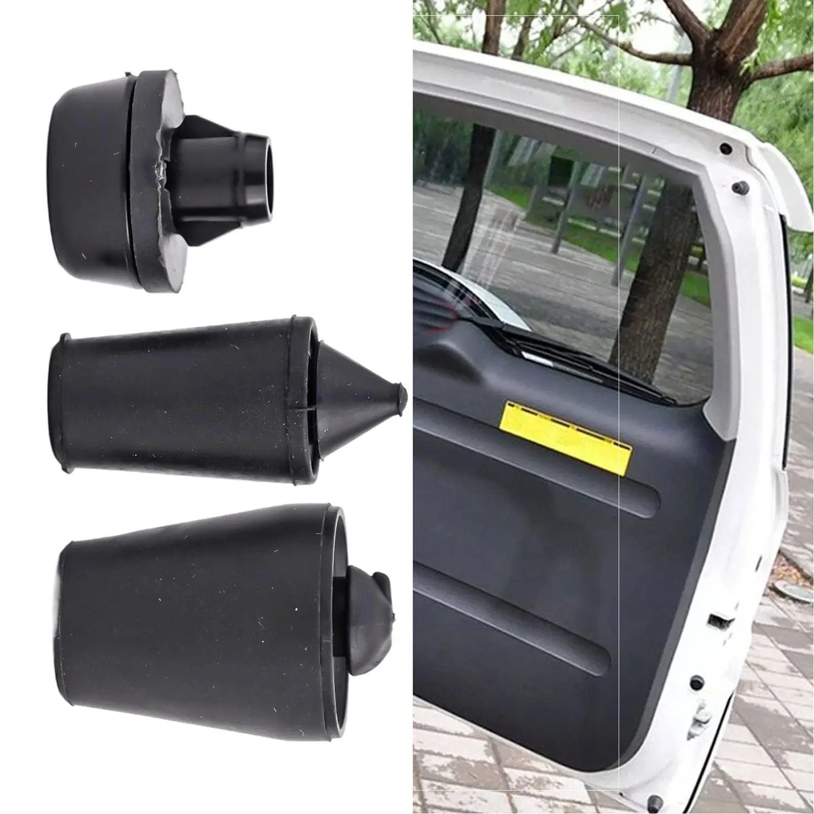 3pcs Car Rear Damping Stopper Block Tailgate Rubber Buffer 90541-09108 67282-0R020 67293-0R020 The Real Color Of The Item May Be