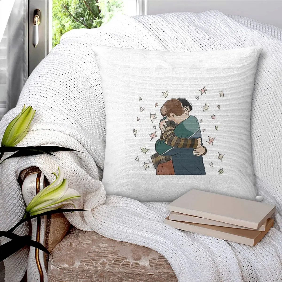 Nick And Charlie Heartstopper In Love Square Pillowcase Pillow Cover Cushion Decor Comfort Throw Pillow for Home Living Room