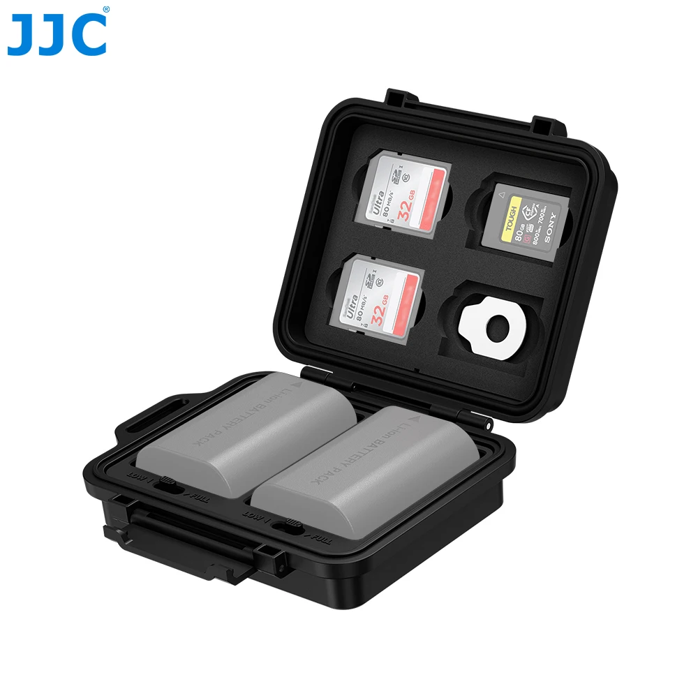 JJC Camera Battery Memory Card Storage Case for 4 SD Card 3 CFexpress Type A Cards Cameras Battery Holder for Sony NP-FZ100 FW50