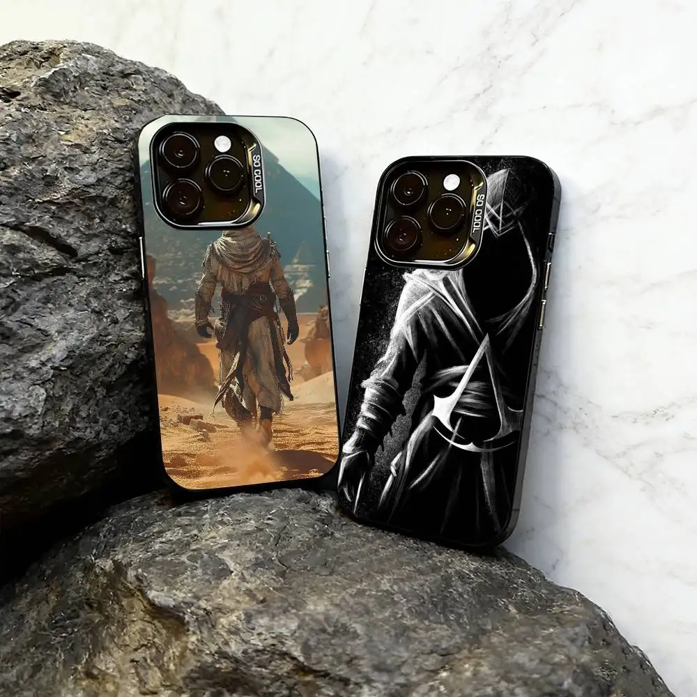 

Ezio Auditore da Firenze Phone Case For iPhone 17,16,15,14,13,12,11 Plus,Pro Max,XS,Colored Silver Plated Inside Cover