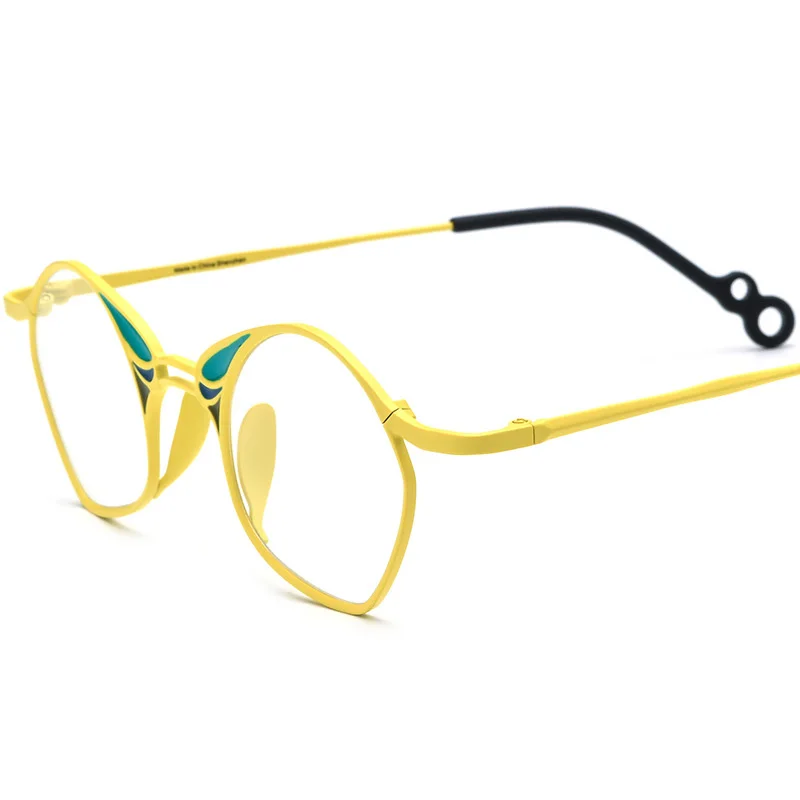 

Wind Red Pure Titanium Luxury Glasse Frame Men Fashion Brand Design Glasses Frame Woman Retro Irregular Ultralight Frame Z572