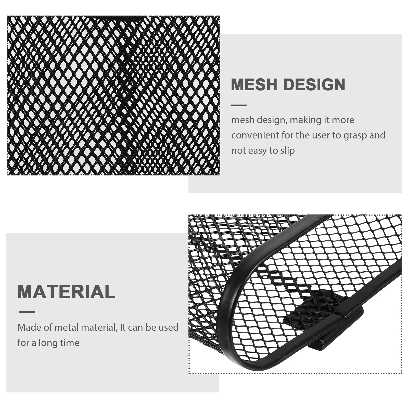 

Ciieeo Metal Semi Circle Pen Holder Non Base Large Capacity Desk Organizer for Office Home Makeup Storage