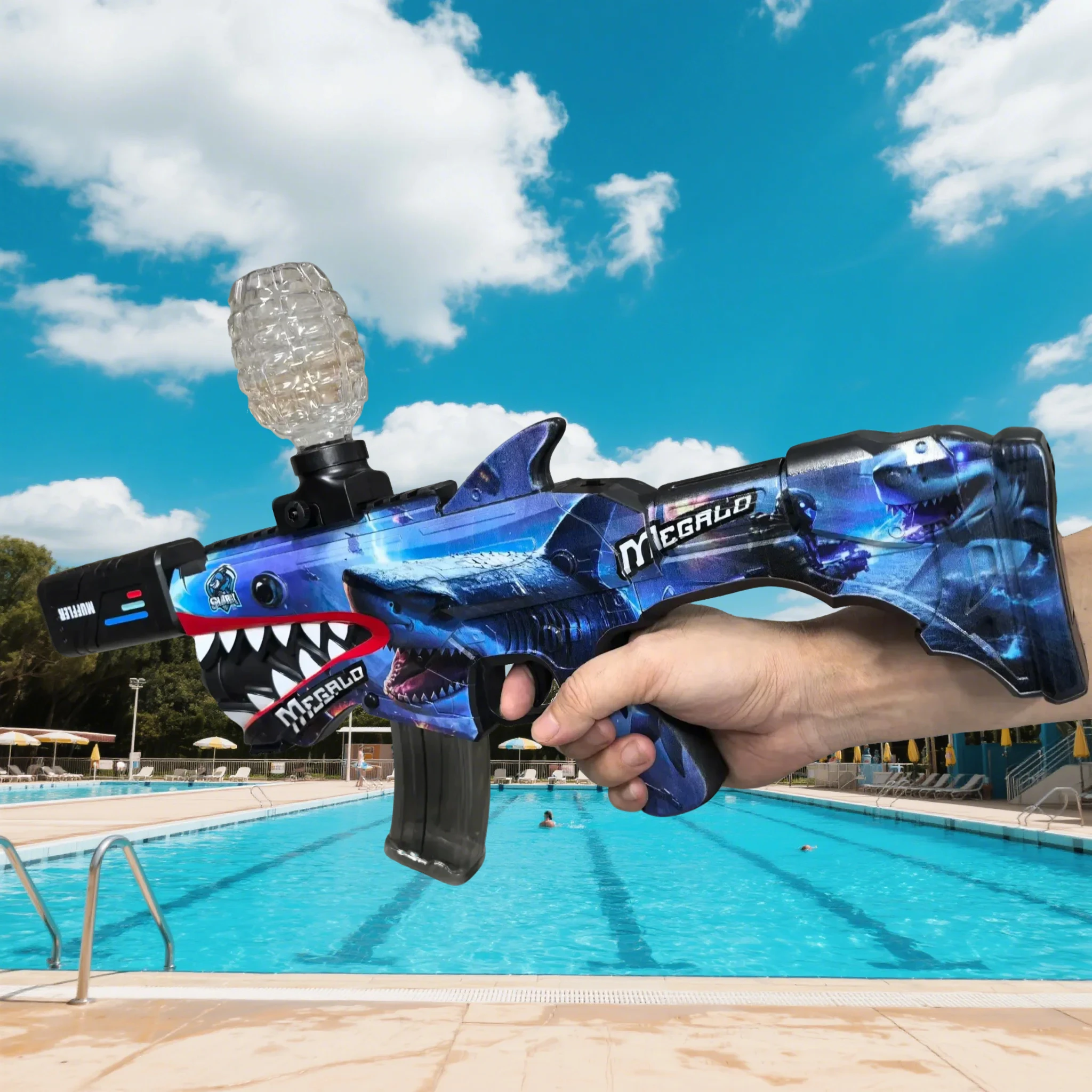 Pistole idrogel Giocattolo ad acqua Eva Pistola a proiettile morbido Pistola ad acqua giocattolo Blaster per l'azione Incredibile giocattolo Pistola a gel Giocattoli fantastici all'aperto Giochi all'aperto