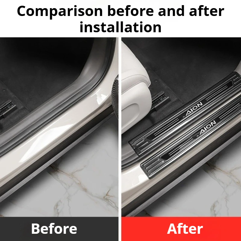For GAC AION UT 2025 2026 Door Sill Plate Rear Guard Plate Welcome Pedal Foot Pad Trunk Protector Rear Trim Strip