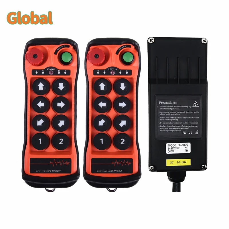 QA800 8 tasti single speed Industrial Wireless Radio Crane interruttori di controllo remoto paranco track Crane Lift Controller