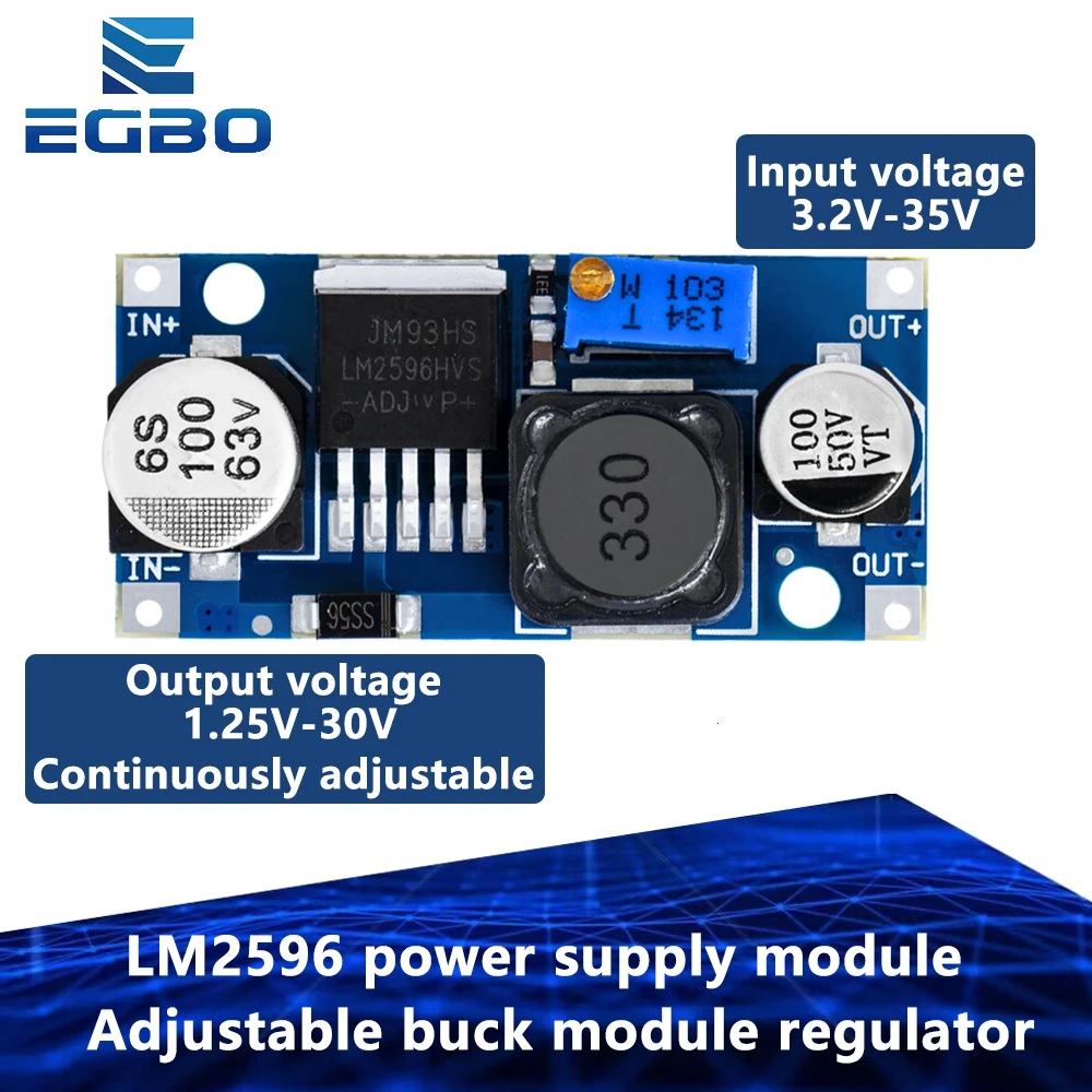 1PCS Ultra-small LM2596 power supply module DC DC BUCK 3A adjustable buck module regulator ultra LM2596S 24V switch 12V 5V 3V