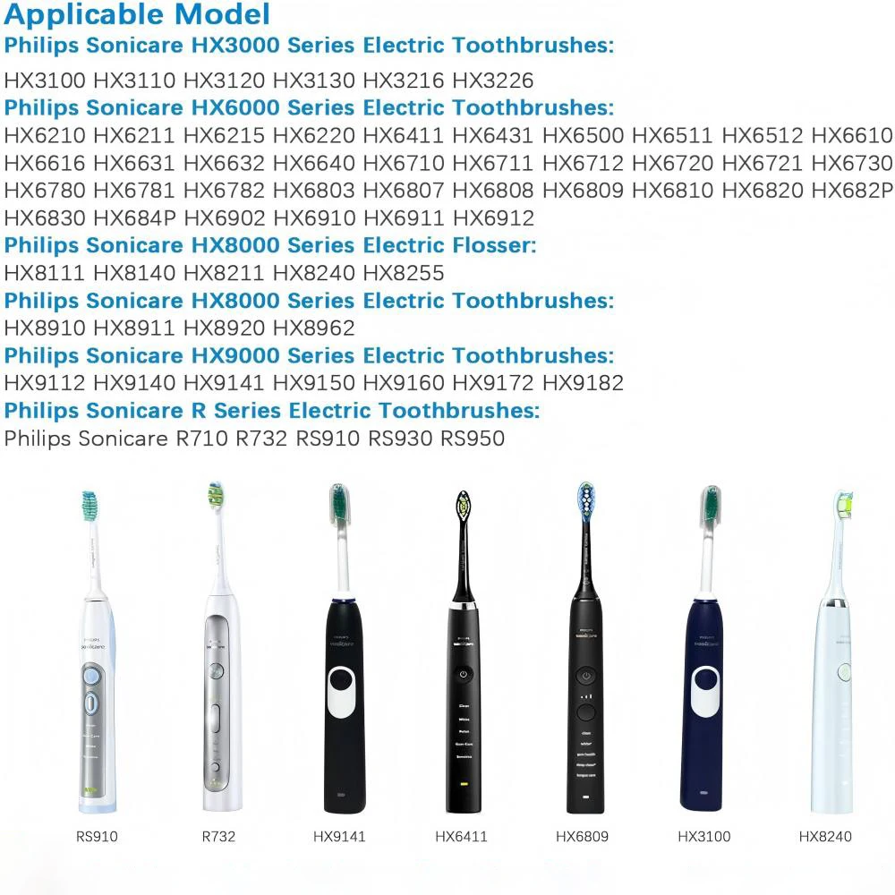 قاعدة شاحن LISI متوافقة مع فرشاة الأسنان الكهربائية من سلسلة Philips Sonicare HX3000 HX6000 HX8000 HX9000 سلك طاقة مقاوم للماء