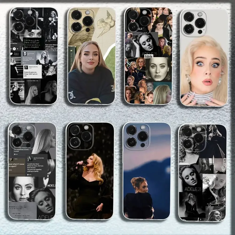 Singer A-Adele Phone Case For iPhone 17,16,15,14,13,12,Pro,Max,Plus,E,SE4,Air,Mini Transparent Cover