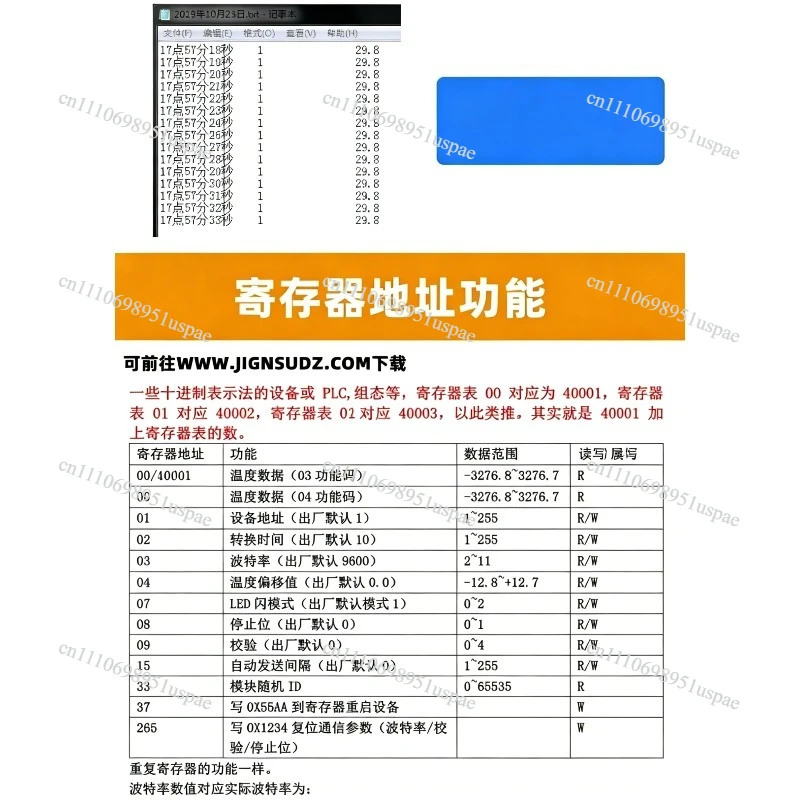 Integrated temperature sensor RS485 high-precision DS18B20 imported digital water temperature measurement RSDS18D
