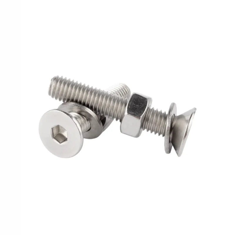 M3 M4 M5 M6 201 Stainless Steel Allen Key Flat Countersunk Head Screw Kit Nut Washer Set Kit Box