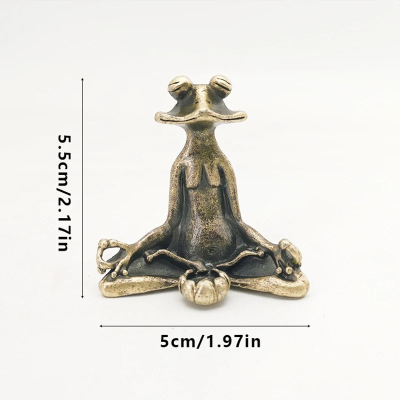 1 قطعة مقبس البخور النحاسي الرجعية زن الضفدع الحلي الصلبة النحاس النقي الضفدع الشاي حامل البخور الحيوانات الأليفة الحلي