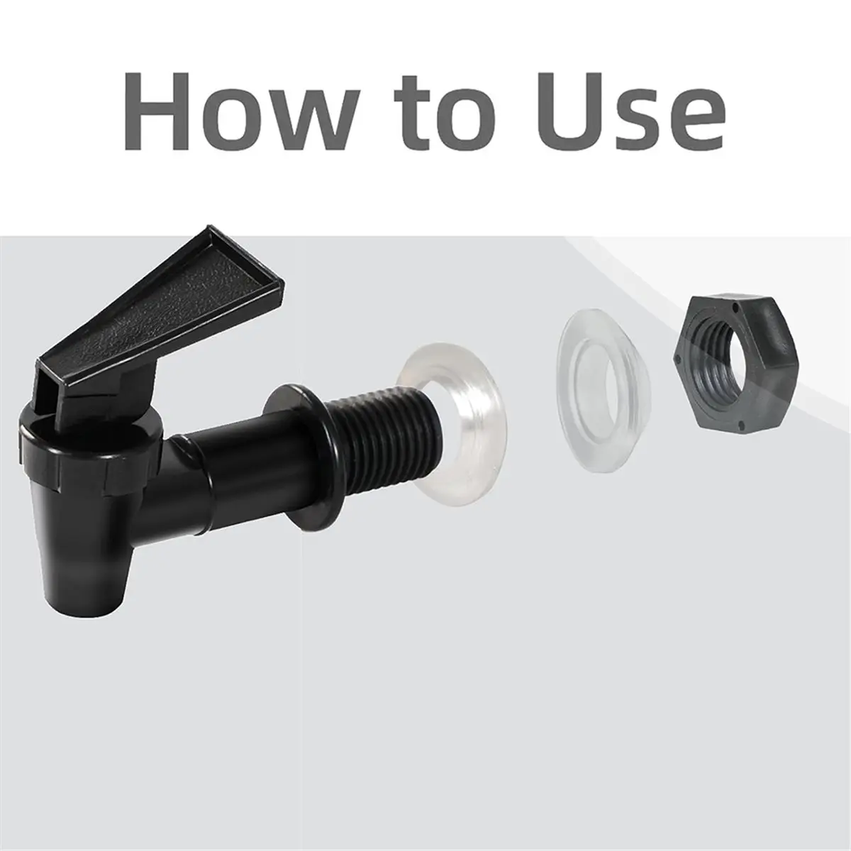 4 Sets Leak-Proof Beverage Machine Faucet Set with Washer and Nut, Suitable for Various Uses Such As Water Buckets