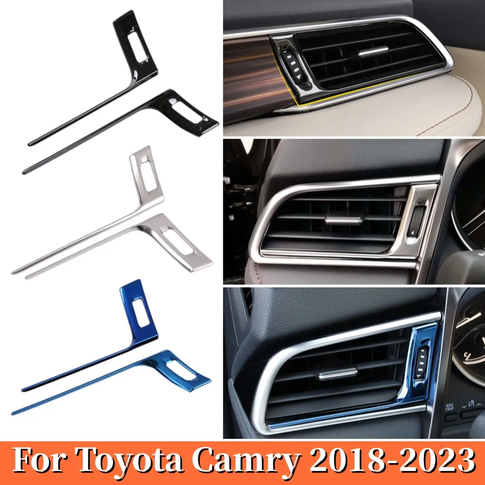 

For Toyota Camry XV70 2018-2022 2023 Stainless steel Car Interior Accessories Auto Side Air Condition Vent Outlet Cover Trims
