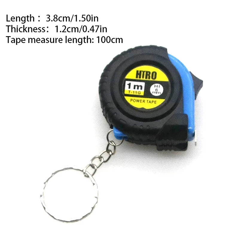 Mini Power Tape Measure Keychain Universal Pull Ruler Metric Tape Measure Retractable 1m Measuring Tape Meter Inch Tailor Tool A