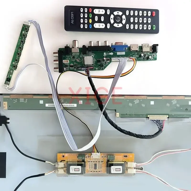 Imagem -05 - Placa de Driver Compatível com M190en01 M190en02 M190en03 M190en04 4ccfl Sinal Digital Dvb 30pin Lvds Kit Matriz 1280*1024 ir Mais av Mais Usb Mais Hdmi Mais Vga