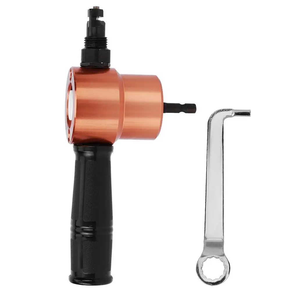

Double Headed Metal Nibbler Cutter Drill Attachment Tool with Wrench for Power Drill Accessories