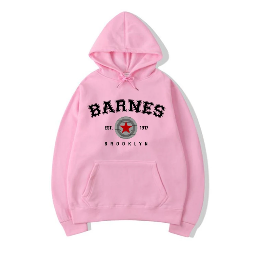 Vintage Barnes 1917 Hoodie Bucky Barnes Winter Soldier Hoodies Women Hooded Sweatshirt Tv Show Inspired Pullovers Superhero Tops